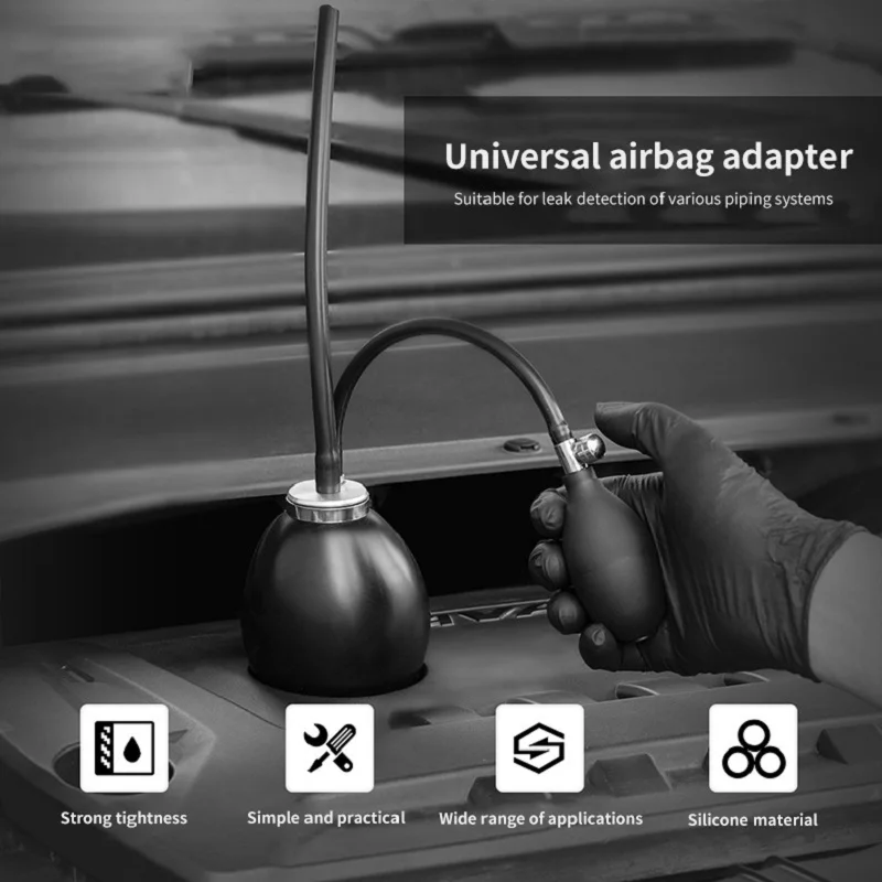 

Airbag Smokes Leak Detector Universal Adaptor Tester Intake Air Bladder Bag for Cars Smoke Machine Generator Automotive Air Pump