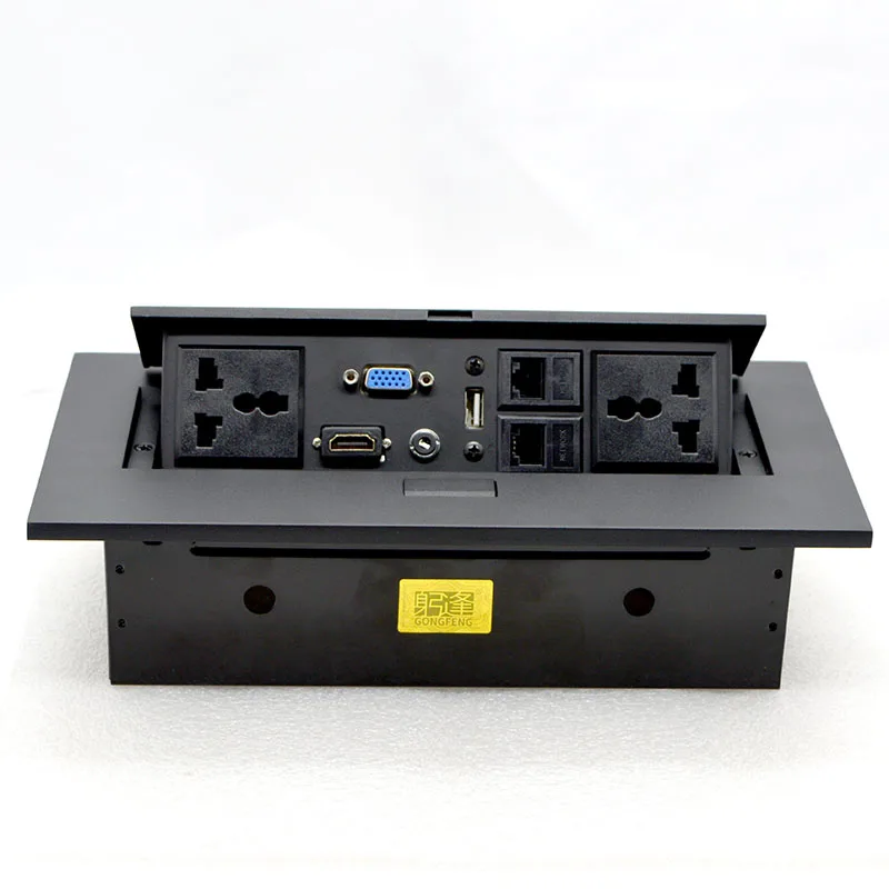 Новый универсальный мультимедийный настольный разъем K214 с 3 отверстиями питания