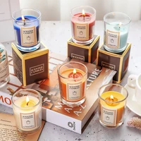 flameless design aroma candles aromatic cup soy wax cute candle jar valentines day velas cera decoration buy one get one free