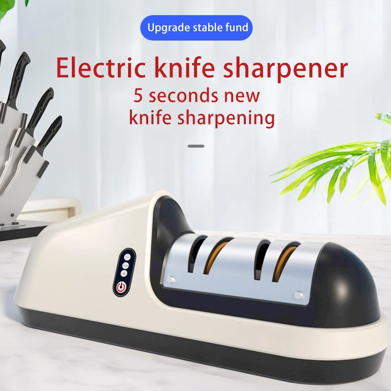 

Electric Knife Sharpener USB Charging Automatic Knife Grinder Household Wireless Electric Fast Sharpener Kitchen Tools