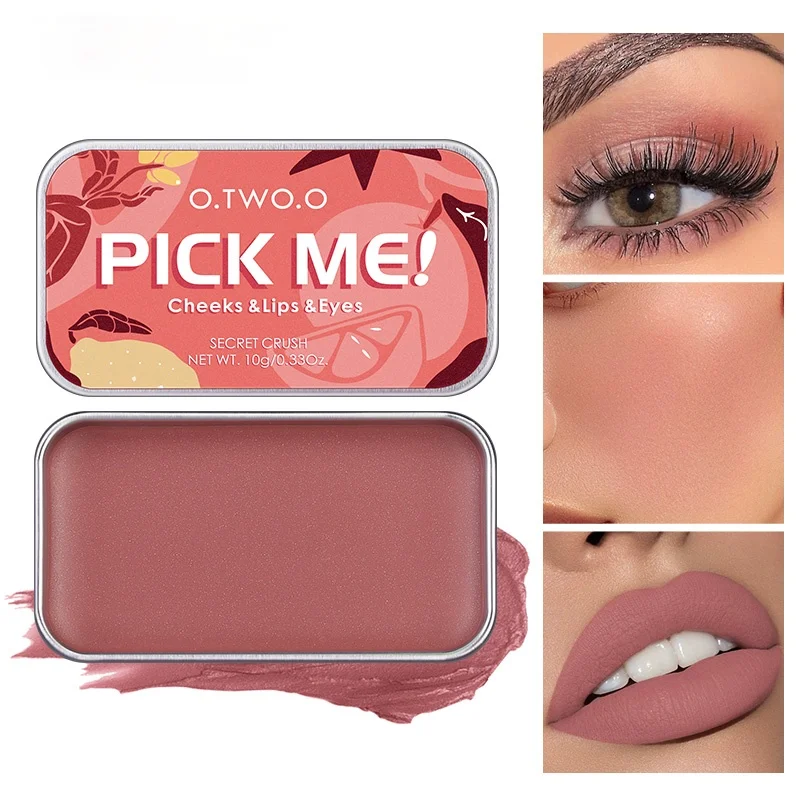 

Multifunctional Makeup Palette 3 IN 1 Lipstick Blush For Face Eyeshadow Lightweight Matte Lip Tint Natural Face Blush
