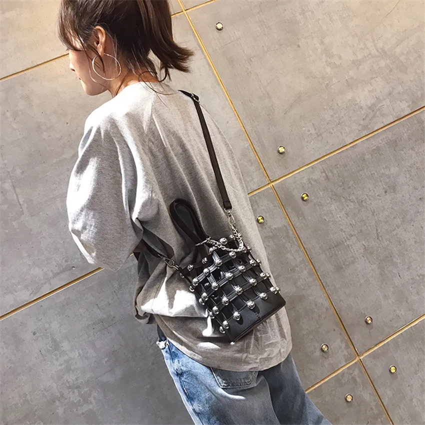 TOYOOSKY ведро с заклепками сумка Шипованная Сумочка для вечеринок индивидуальный