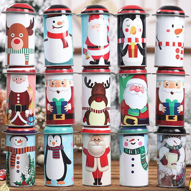MeterMall 11 5x5 5 см новинка рождественские металлические банки для конфет коробка