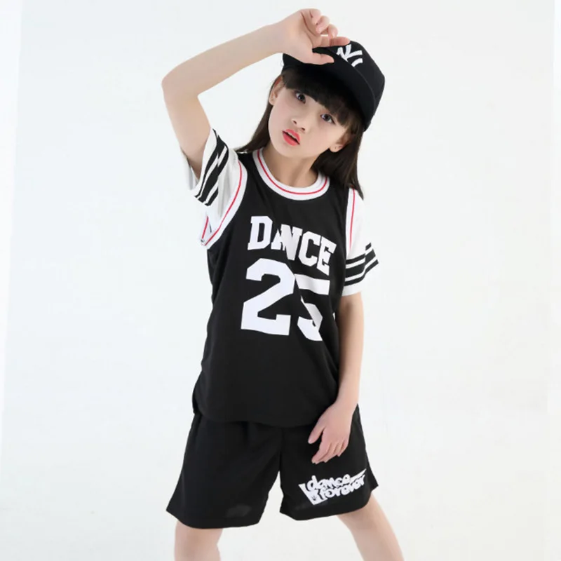 Детская одежда в стиле хип хоп топ на бретелях для спортзала футболки длинный