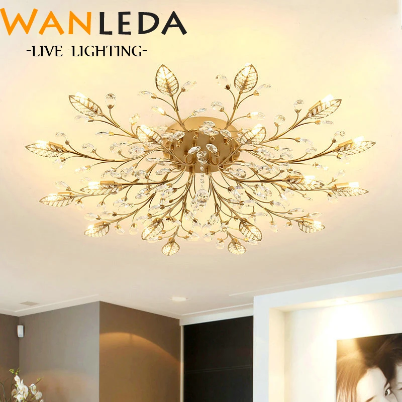 Люстра с кристаллами Потолочная люстра для гостиной спальни столовой G9