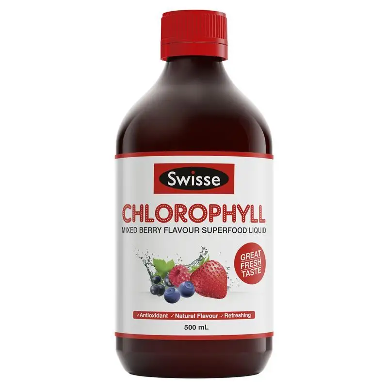 

Australia Swisse Chlorophyll Mixed Berry 500ml Naturally Flavoured Great-tasting Green Antioxidant Superfood for Healthy Detox