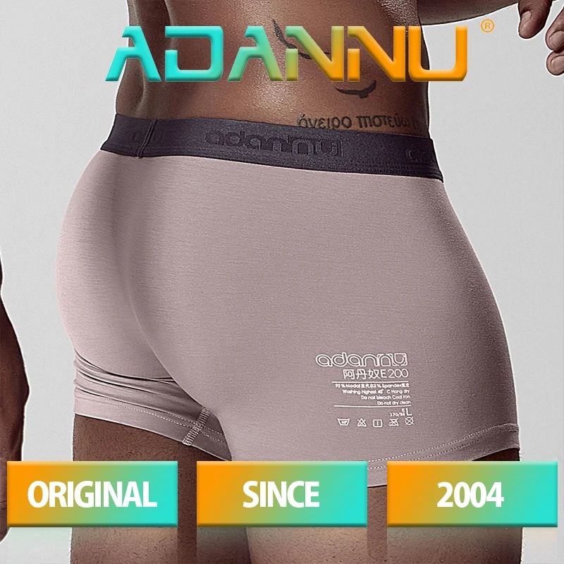 

ADANNU Brand Men Underwear Boxer Modal Breathable Comfortable Underpants Male Panties Cueca Tanga Men Boxers Shorts Calzoncillo