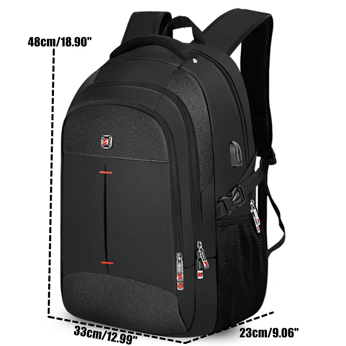 

2021 Waterproof 16 Inch Laptop Backpack Men USB Charging Travel Backpack Women Oxford Rucksack Male Business School Bag 3 layers