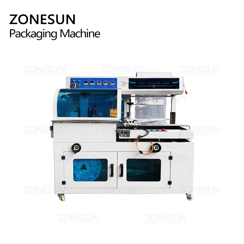 ZONESUN термоусадочная пленка упаковочная машина для косметики книга пищевая CD машина для упаковки печенья