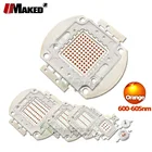 Светодиодный чип высокой мощности, бусины оранжесветильник цвета 1, 3, 5 Вт, 10 Вт, 20 Вт, 30 Вт, 50 Вт, 100 Вт, встроенная матрица, Диод SMD COB светильник почек для точесветильник освещения