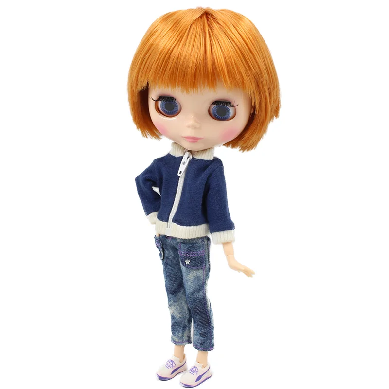 Fortune Days Nude Blyth кукла мужская кукла серии No. BL0145 оранжевые каштановые волосы для мужского тела подходит для changeBJD Factory Blyth