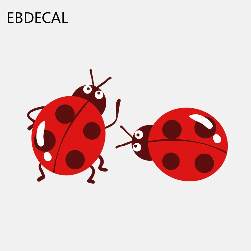 Ebdeckle две милые семь пятен божьи коровки наклейка для Авто/бампер/окно/стены