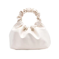 woman handbag fashion designer chain solid color pleated handbag shoulder bags luxury temperament handbag