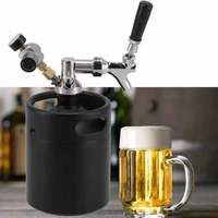 2l stainless steel wine barrel mini automatic beer container wine dispenser home bar brewing accessories