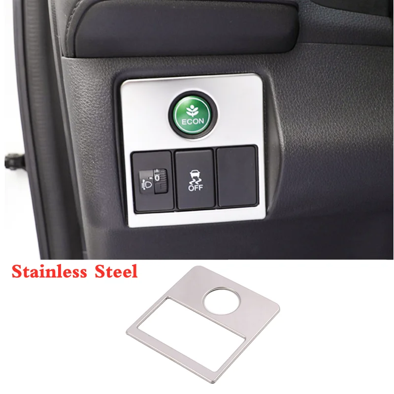 

For Honda HRV HR-V Vezel 2014/15/16/17/18 Car Headlamps Adjustment Switch Panel Cover Trim Accessories Sticker Stainless Steel