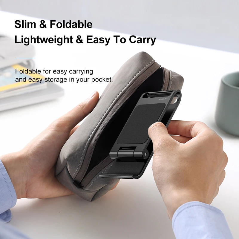 kuulaa desktop holder tablet pc mobile phone stand for ipad iphone samsung xiaomi portable foldable stand plastic bracket free global shipping