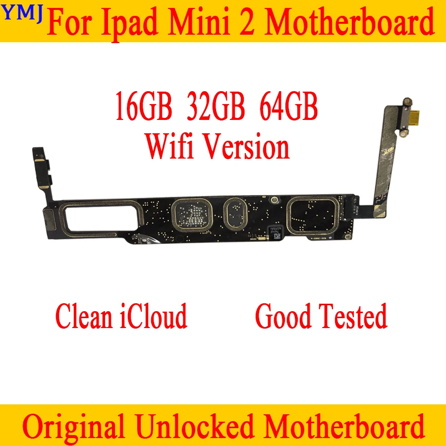 Оригинальная разблокированная материнская плата iCloud для iPad Mini2 с поддержкой