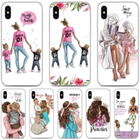 silicone mom baby girl boy phone case for oppo find x2 pro a9 a8 a5 a31 2020 a91 ax5s realme 5 6 x50 reno a 3 pro a52 a72 cover
