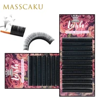 masscaku easy fan makeup lashes auto blooming eyelash extensions for professional eye lash building 0 050 070 10 faux mink