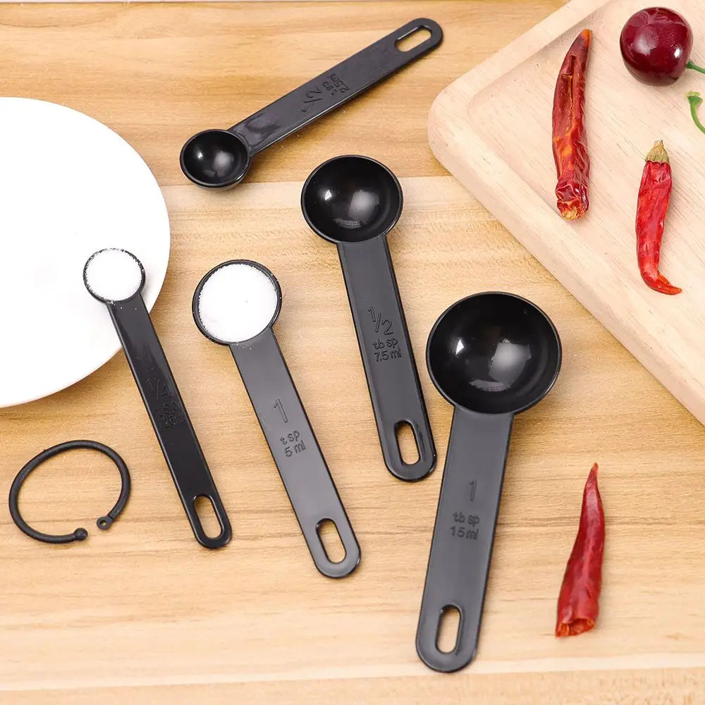 

5pcs 5pcs Multi Purpose Baking Kitchen Measuring Spoons Cooking Accessories Plastic Handle Measuring Tools