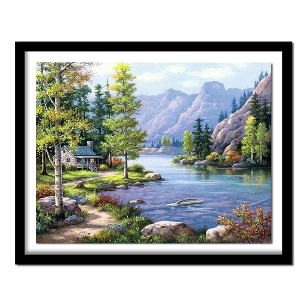 Новинка DIY Алмазная вышивка натуральный пейзаж узор алмазная живопись наборы