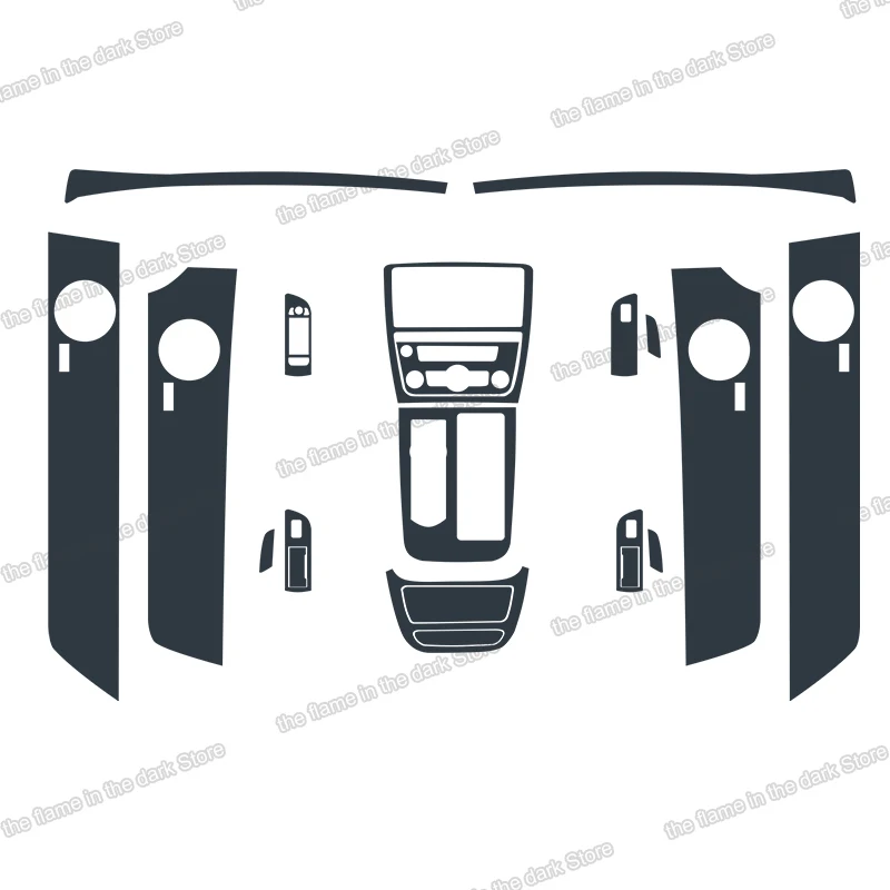 

Lsrtw2017 TPU Car Interior door gear Dashboard Protective Film for Jaguar XJ 2011-2019 2014 2015 2016 2017 2018 sticker auto
