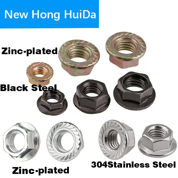 Шестигранные гайки из нержавеющей стали 304 черные углеродистой с шестигранным