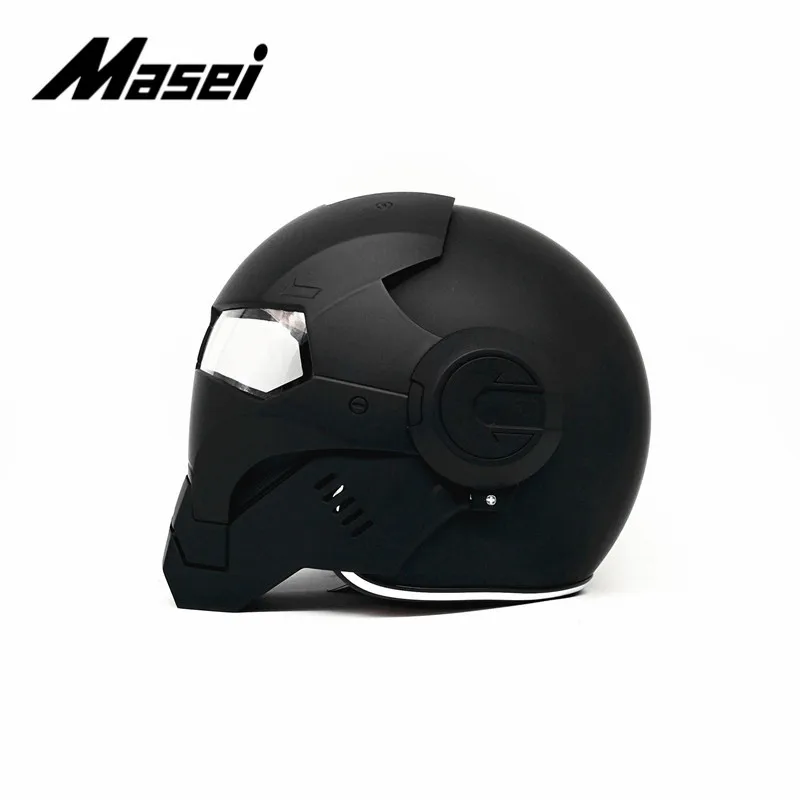 Masei шлем Железного человека moto rcycle половина с открытым лицом шлем-каска cross