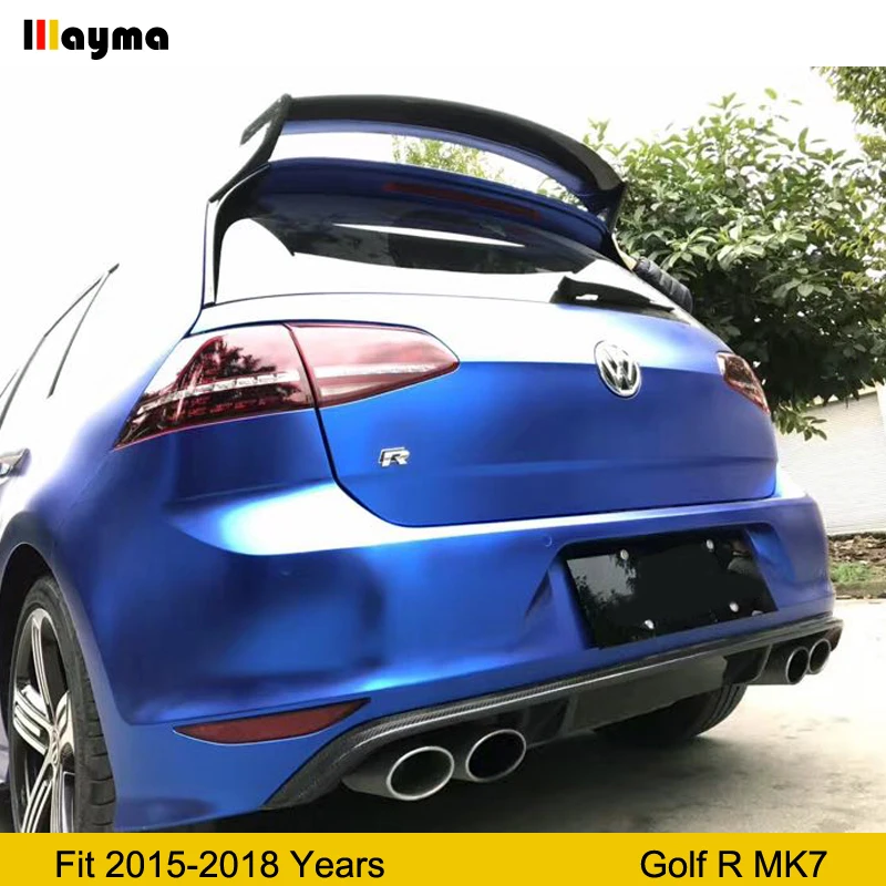 Гольф 7 MK7 R углеродного волокна заднего бампера для губ Диффузор Volkswagen VW 2015 2018 Golf7
