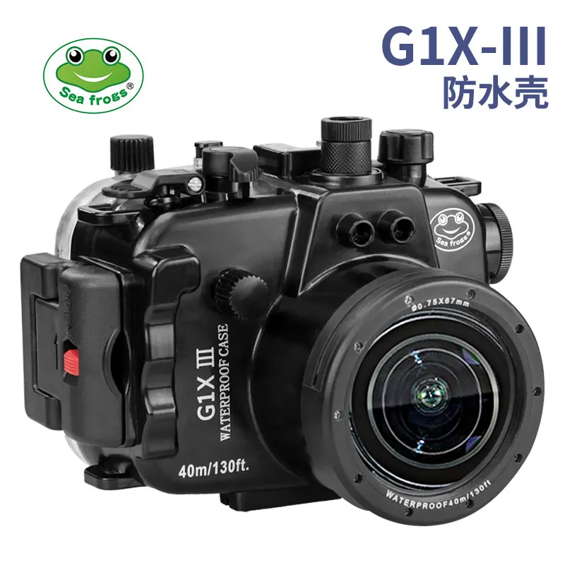 Для Canon G1X III Powershot Seafrogs 40 м/130 футов подводный водонепроницаемый корпус камеры