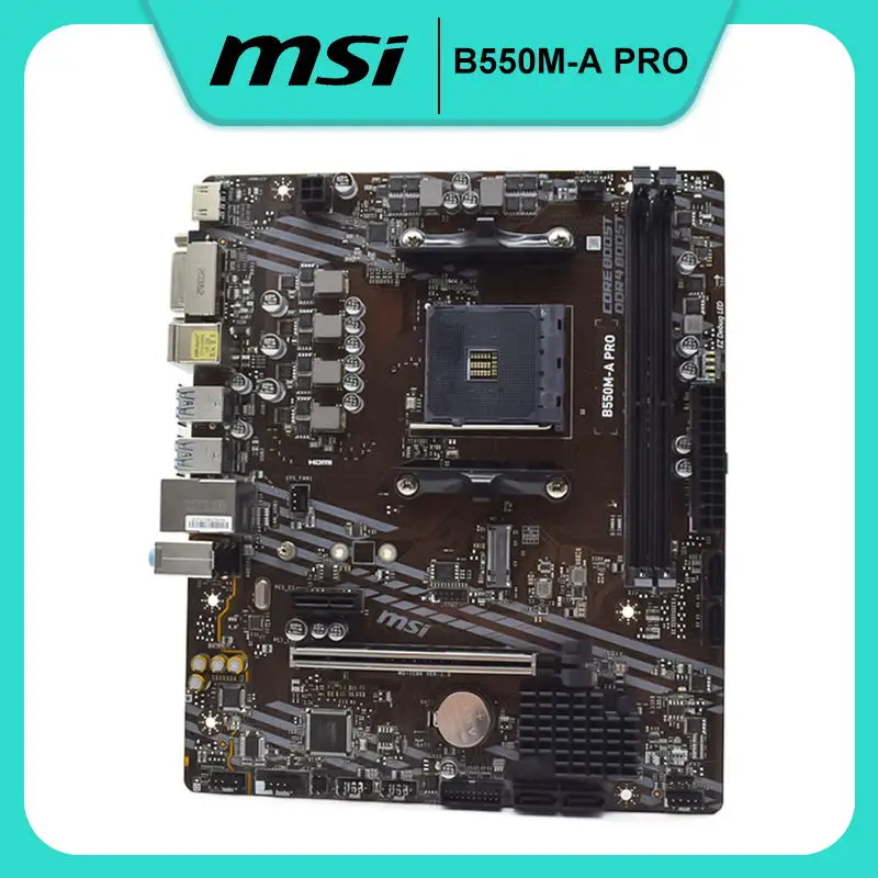 

Материнская плата MSI B550M-A PRO AM4, материнская плата DDR4 B550, порт Sup, Ryzen 5 5600g 3600 процессор 128G PCI-E 4,0 M.2 SATA3 HDMI порт дисплея