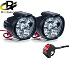 2 шт., 6 светодиодных фасветильник для мотоцикла, 6 светодисветодиодный