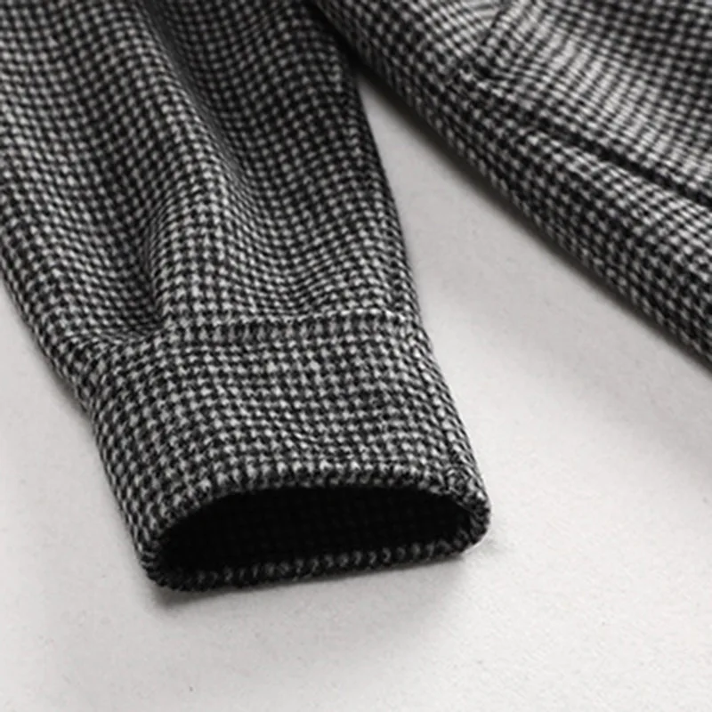 

Plus Size Women's Coat Jacket Doll Collar Woolen Coat 2020 Autumn Winter Fashionable Clothes England Style Plaid Elegant Fashion