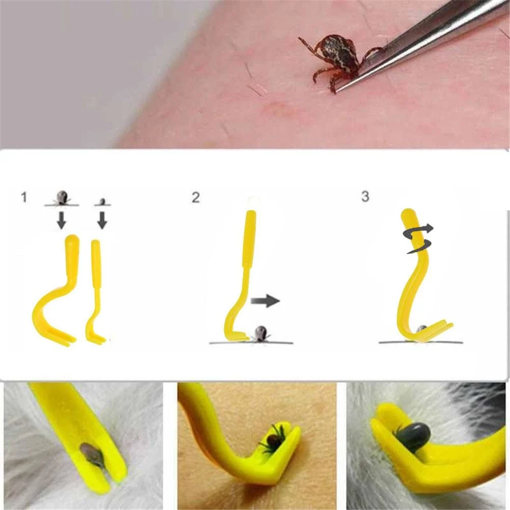 

Tick Remover Tool Set Tick Hook Rustless Steel Double Head Clamp High Quality Tick Tang For Dogs Cats Flowers Came Cool