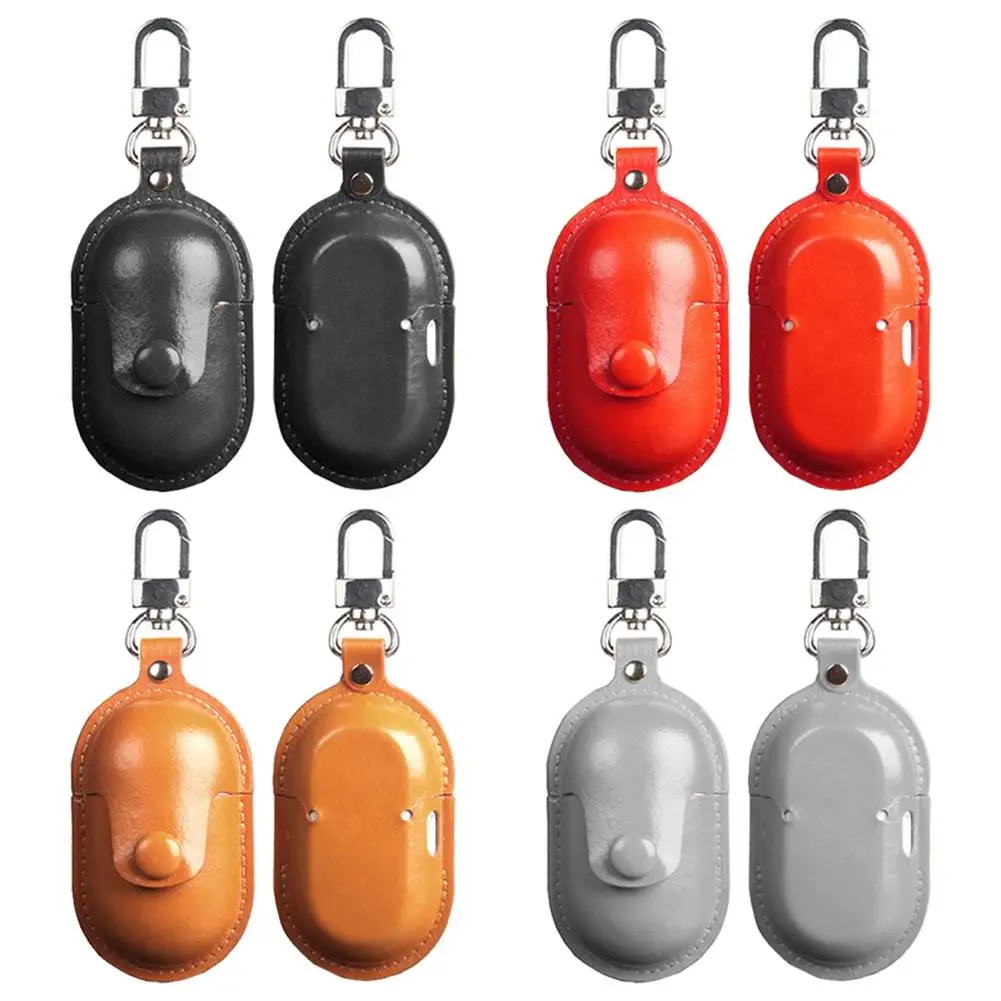 

Кожаный противоударный чехол для Samsung Galaxy Buds, чехол для беспроводной Bluetooth-гарнитуры с прочным металлическим Брелком