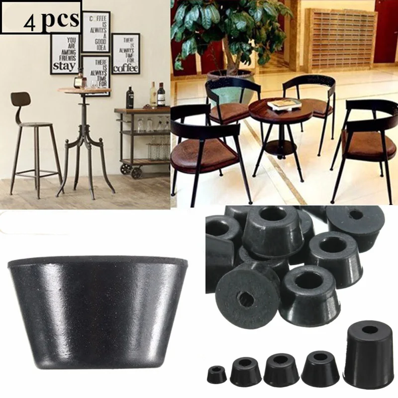 8pcs Rubber Machine Feet instrument Base Protector Pad Furniture Tables Chair Conical Increase Mat Anti-noise Damping Foot Cap