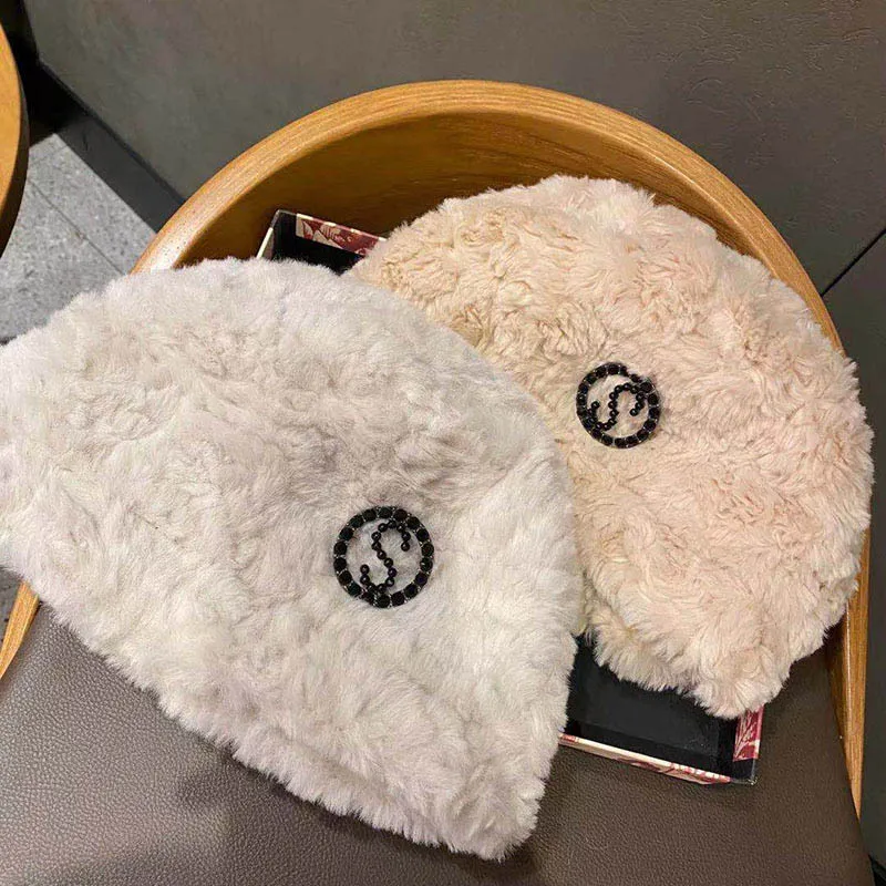 Hat Autumn Winter Women New Plush Bucket Hats Fashion Thicken Outdoor Cold protection Keep Warm Temperament Beanie Cap QDKPOTC
