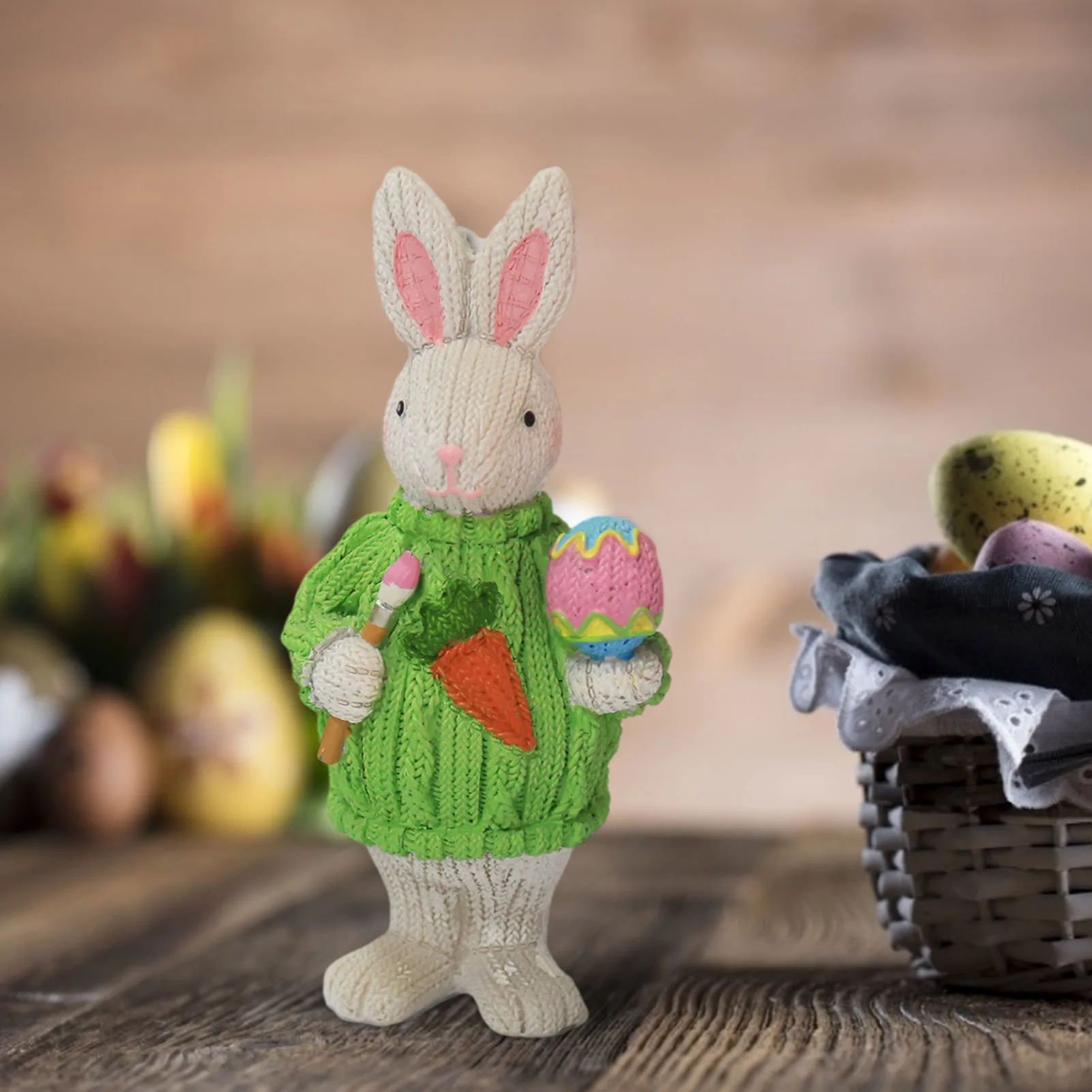 Пасхальное украшение скульптура кролика для дома праздника декор гостиной