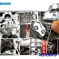 55pcs japanese horror manga style tomie spiral sticker for diy phone laptop guitar skateboard waterproof car waterproof stickers