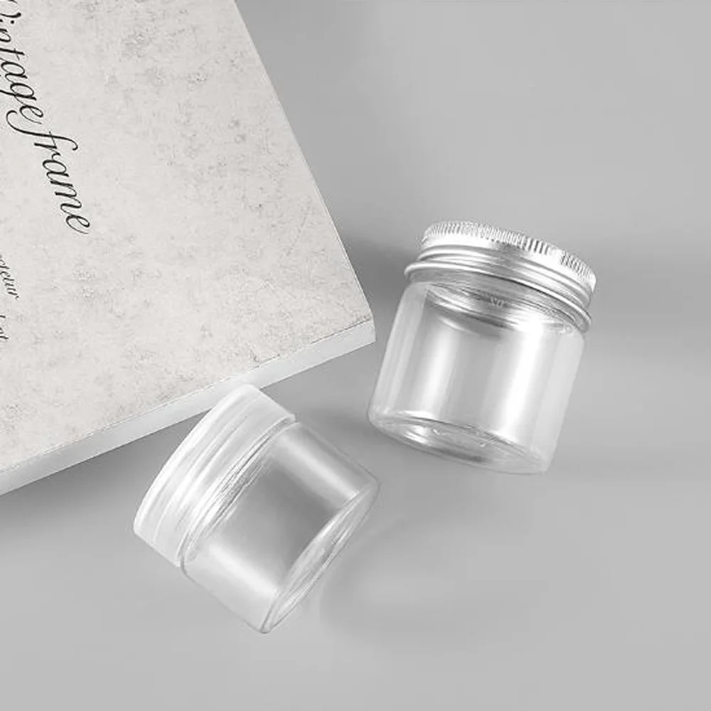 Прозрачные банки для крема с закручивающейся крышкой прозрачные контейнеры