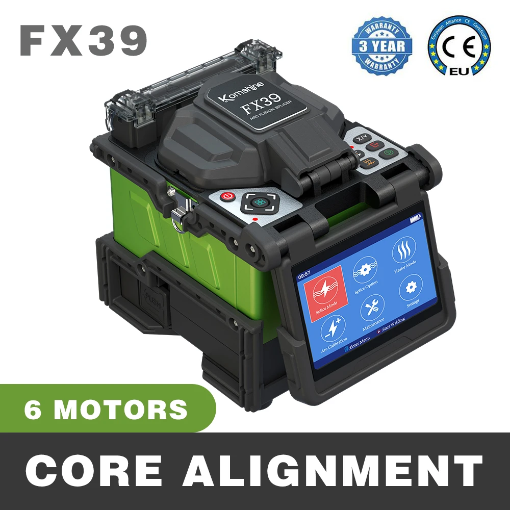 Fedex Free Ship Komshine FX39 6 Motors Backbone Optical Fiber Fusion Splicer Core To Alignment Welding Machine Soudeuse . |