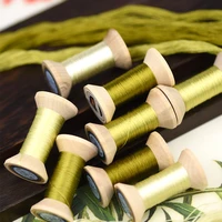 olive yellow embroidery threadpractical mini spoolsuzhou embroidery thread diy common thread