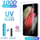 Закаленное стекло для Samsung Galaxy S10 Plus, стекло S9, S8, защита экрана S20, S21, S10e 5G S, 9, 8, 10, e, Note 20, Ultra Note 8, 10E, 9, UV