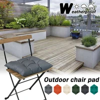 1pcs 40405cm solid color outdoor waterproof dining seat pad garden patio furniture thick chair cushion home decor