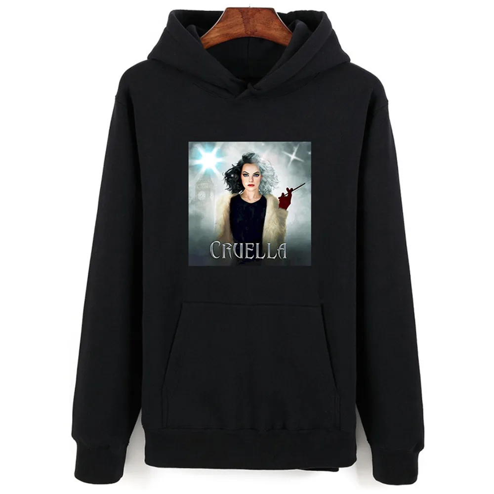 

Модные классические пуловеры для мальчиков и девочек, модная трендовая Толстовка Witch Cruella, индивидуальная Мужская/женская спортивная одежд...