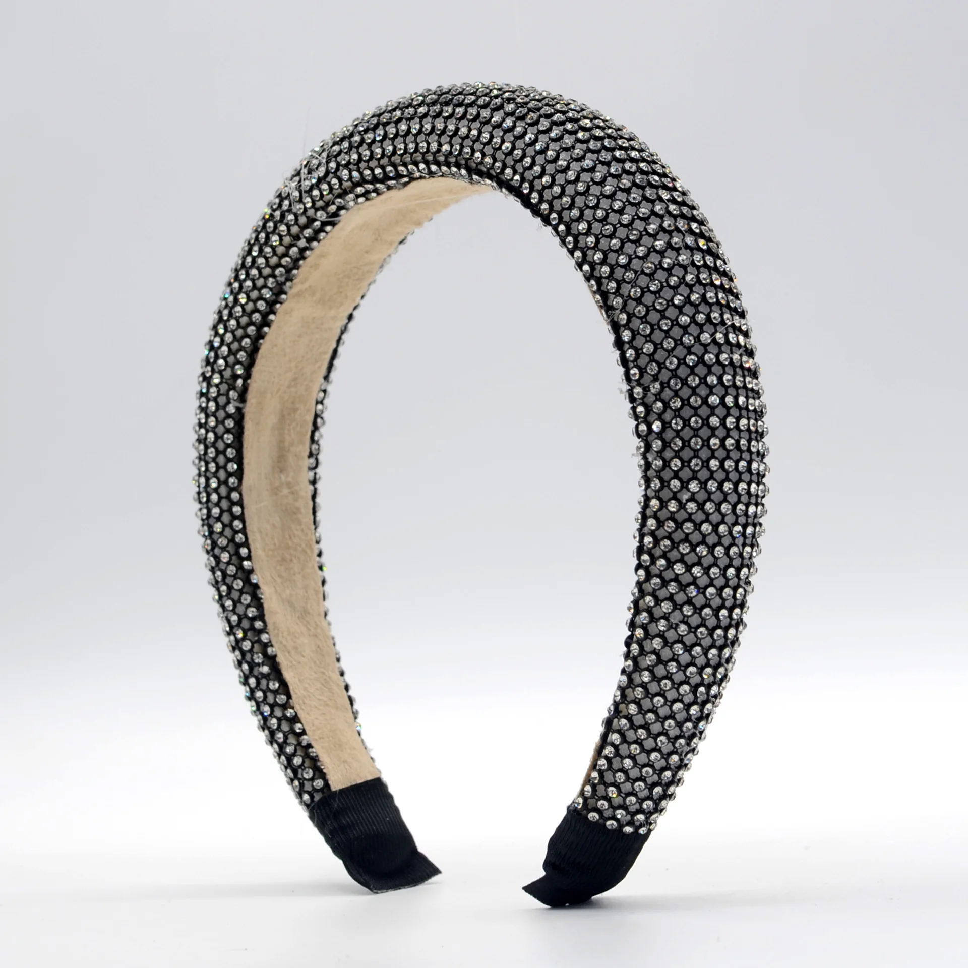 

Headband Full Crystal Wide Edge Sponge Crystal Net Korean Headband Korean Water Crystal Headband