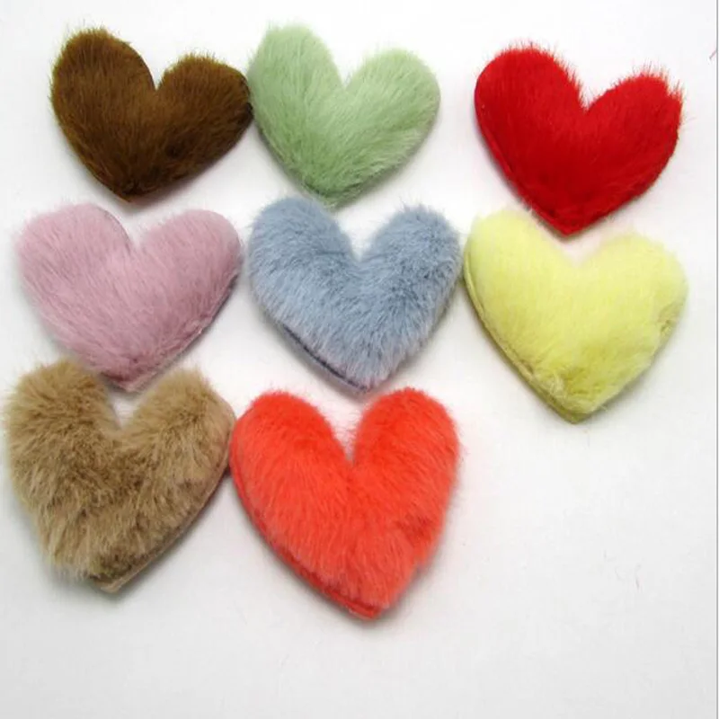 

20pcs/lot 4.6*4.8cm Soft Plush Star Appliques Rabbit Hair head Patches for DIY Hair Clip Girls Headdress free shipping