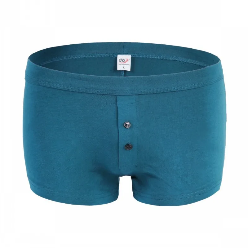 Хлопковые боксеры с пуговицами мужское нижнее белье дышащие u-образные выпуклые