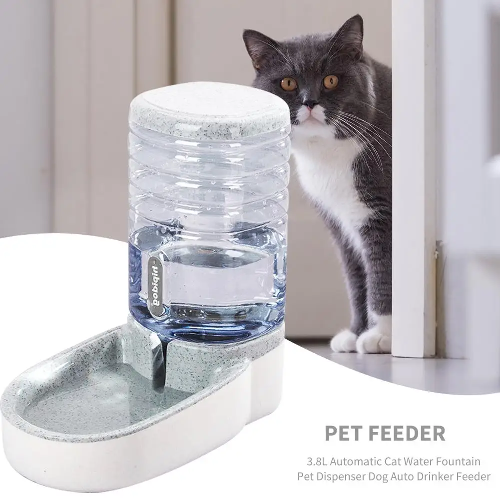 

3.8L Pet Cat Automatic Feeders Large Capacity Cat Water Fountain Plastic Dog Water Bottle Feeding Bowls Water Dispenser for Cats