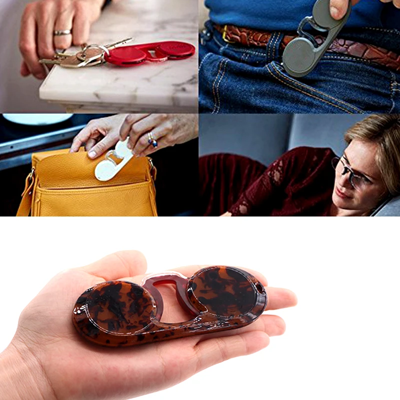 Карманные очки для чтения без оправы с силиконовым зажимом носа | Аксессуары